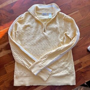 Liz & Co Women’s Quarter Zip Cotton Butter Yellow